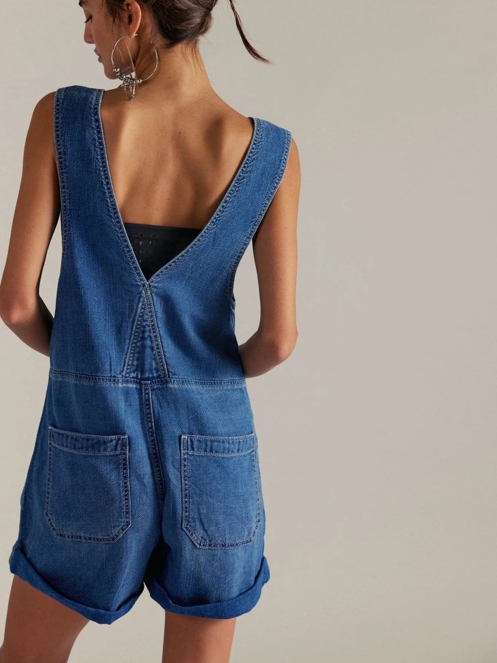 Free People We The Free Jude Shortall in Mid Indigo Small - Picture 3 of 10